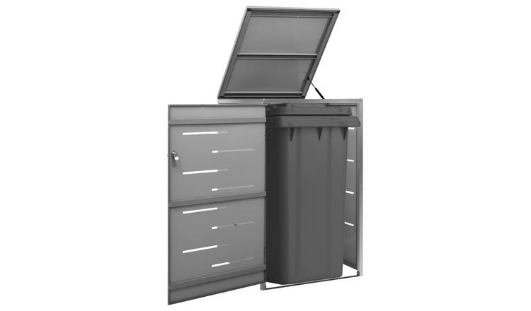 Walplus Single Wheelie Bin Store - Anthracite - 69 x 77.5 x 112.5 cm