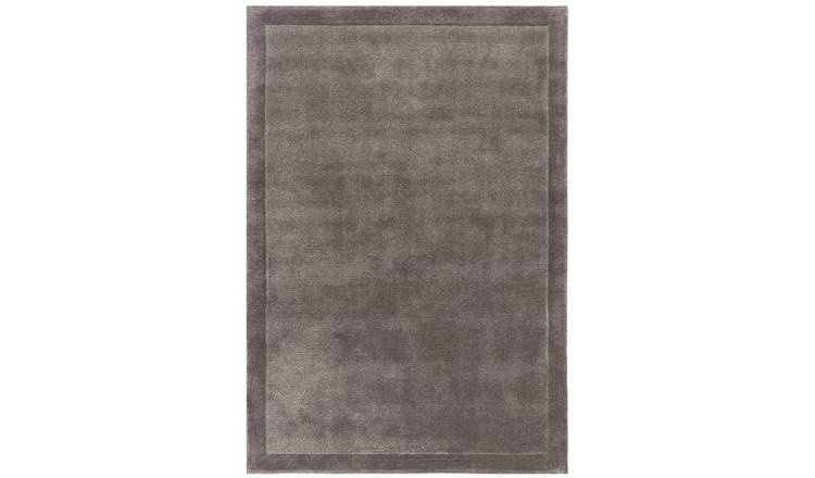 Mega Flooring Black Shaggy Bordered Rug - 120 x 170cm