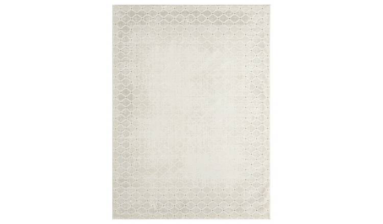 Mega Flooring White Modern Abstract Rug - 160 x 221cm