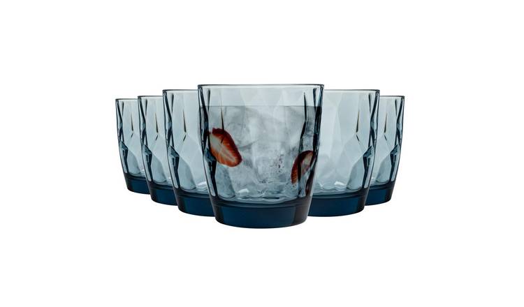Bormioli Rocco Diamond Water Glasses - Blue  - Pack of 12