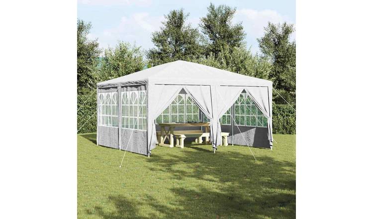 Walplus 4 x 4 m Polyethylene Garden Party Tent - White