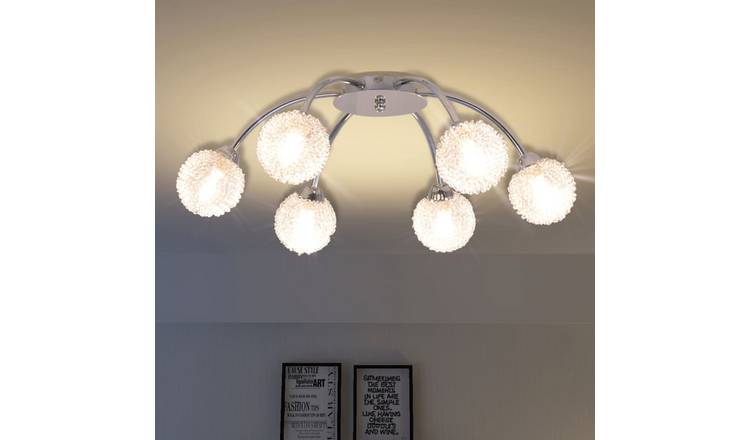 Walplus Glass Ceiling Lamp with 6 LED Bulbs G9 240 W - 57 x 18.5 cm