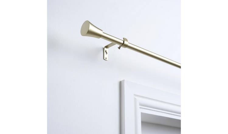 OHS 16mm Trumpet Extendable Curtain Pole 120-220cm - Brushed Gold