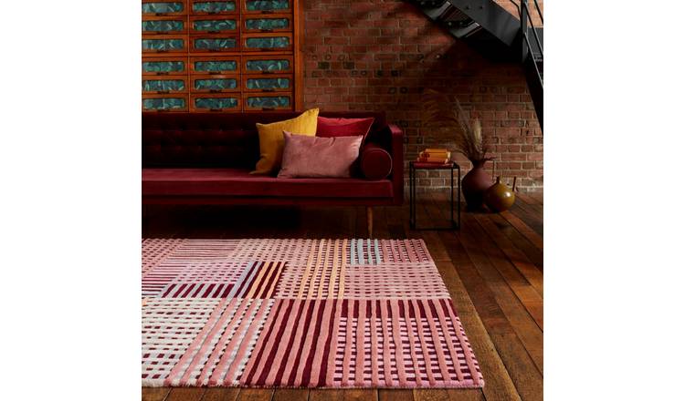 Mega Flooring Red Handmade Abstract Rug - 120 x 170cm