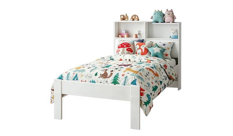 Noa & Nani Joni Single Bed With Built In Storage - White