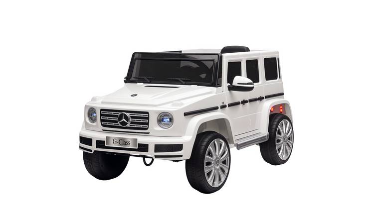 HOMCOM Mercedes Benz G500 Licensed 12V 3-8 Years Electric Ride On Car – White