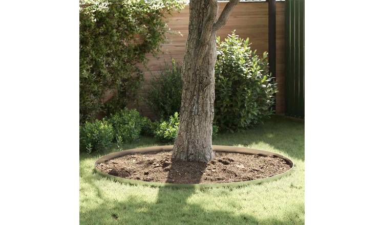 Walplus Galvanised Steel Lawn Edging - Silver - 450 x 0.05 x 10 cm