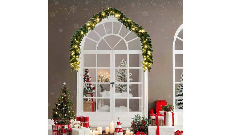 Walplus Set of 2 PVC Christmas Garland - Green - 2000 x 24 cm
