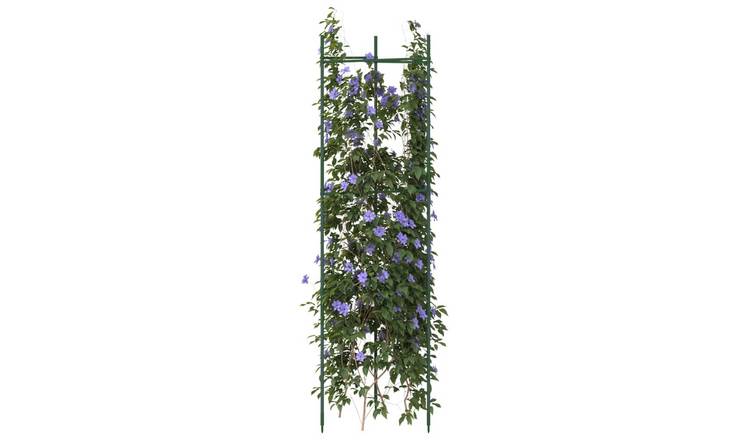Walplus Pack of 2 Steel Plant Stand - Green - 32 x 29 x 116 cm