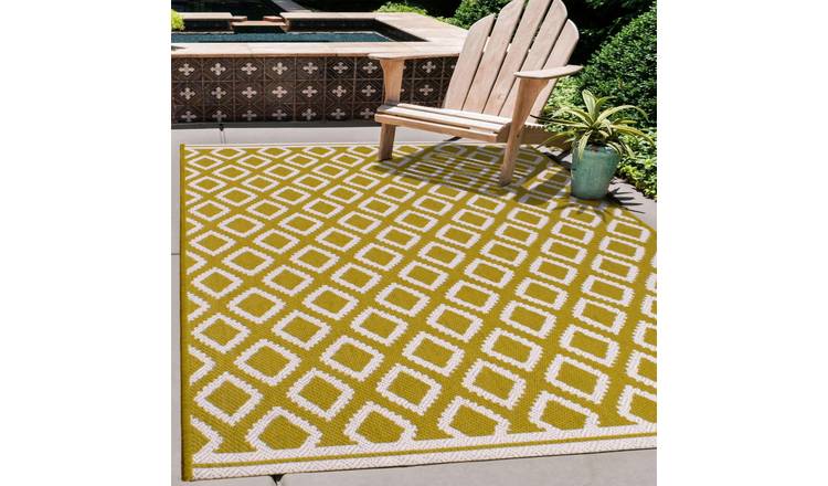 Mega Flooring Green Modern Geometric Rug - 100 x 150cm
