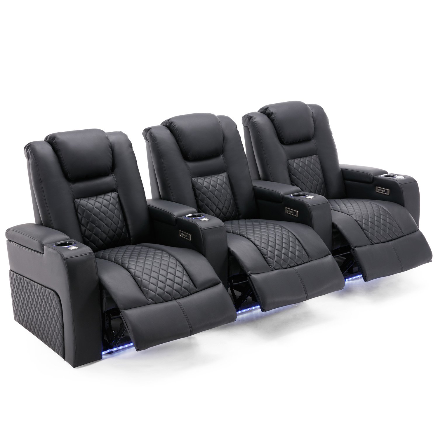 Furniture Online Broadway Electric Recliner 3 Seater Sofa – Black And White - Image 2