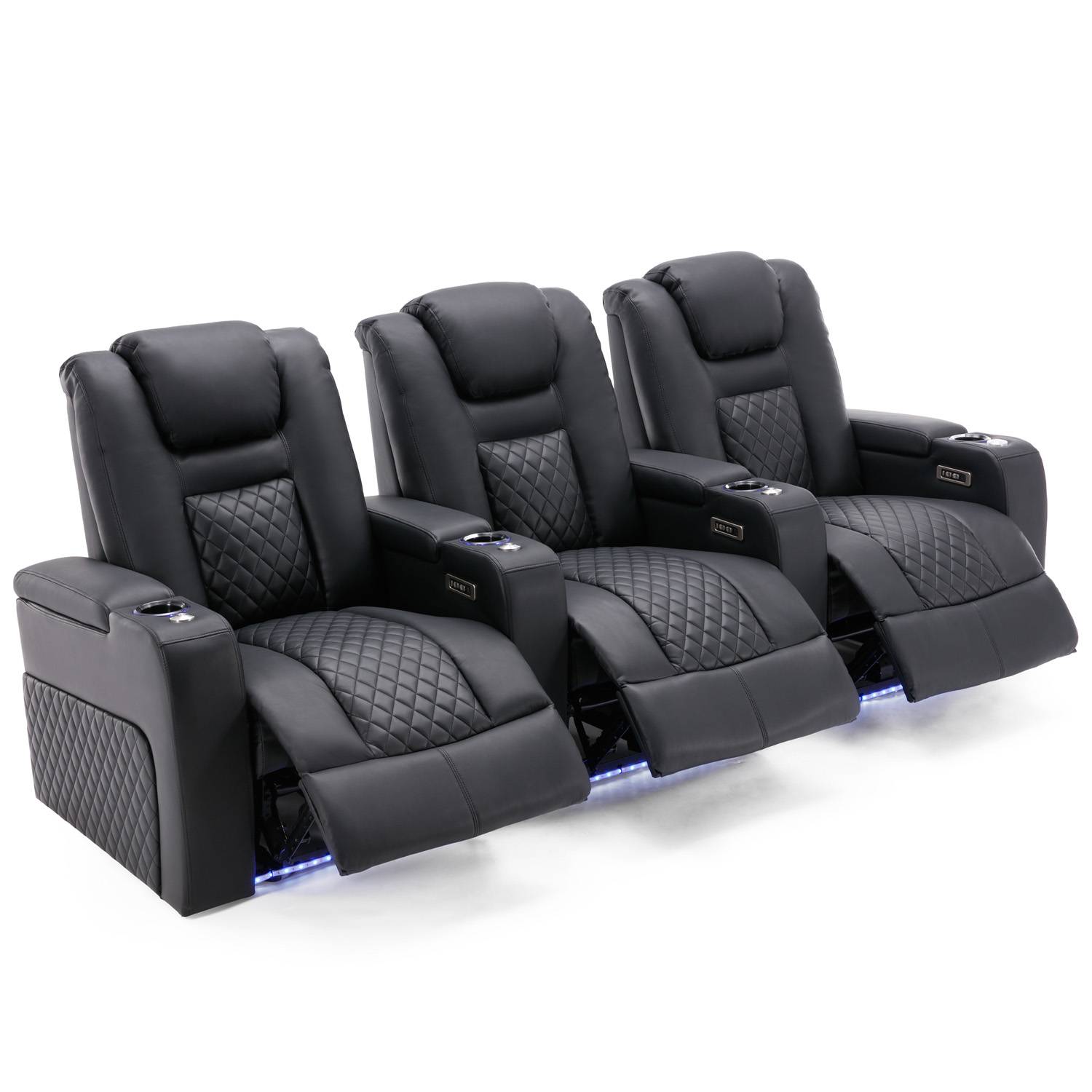 Furniture Online Broadway Electric Recliner 3 Seater Sofa – Black And White - Image 2