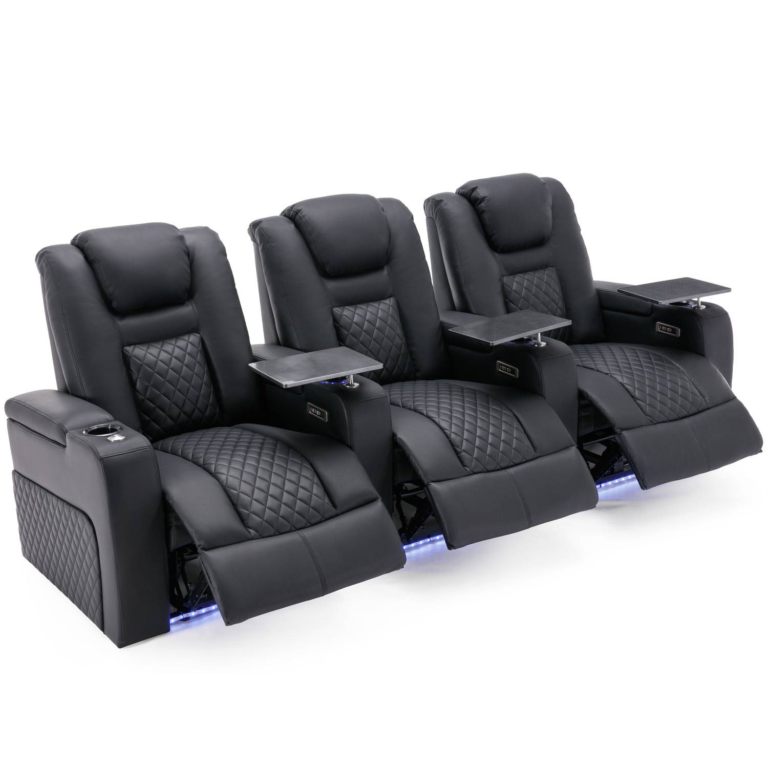 Furniture Online Broadway Electric Recliner 3 Seater Sofa – Black And White - Image 4