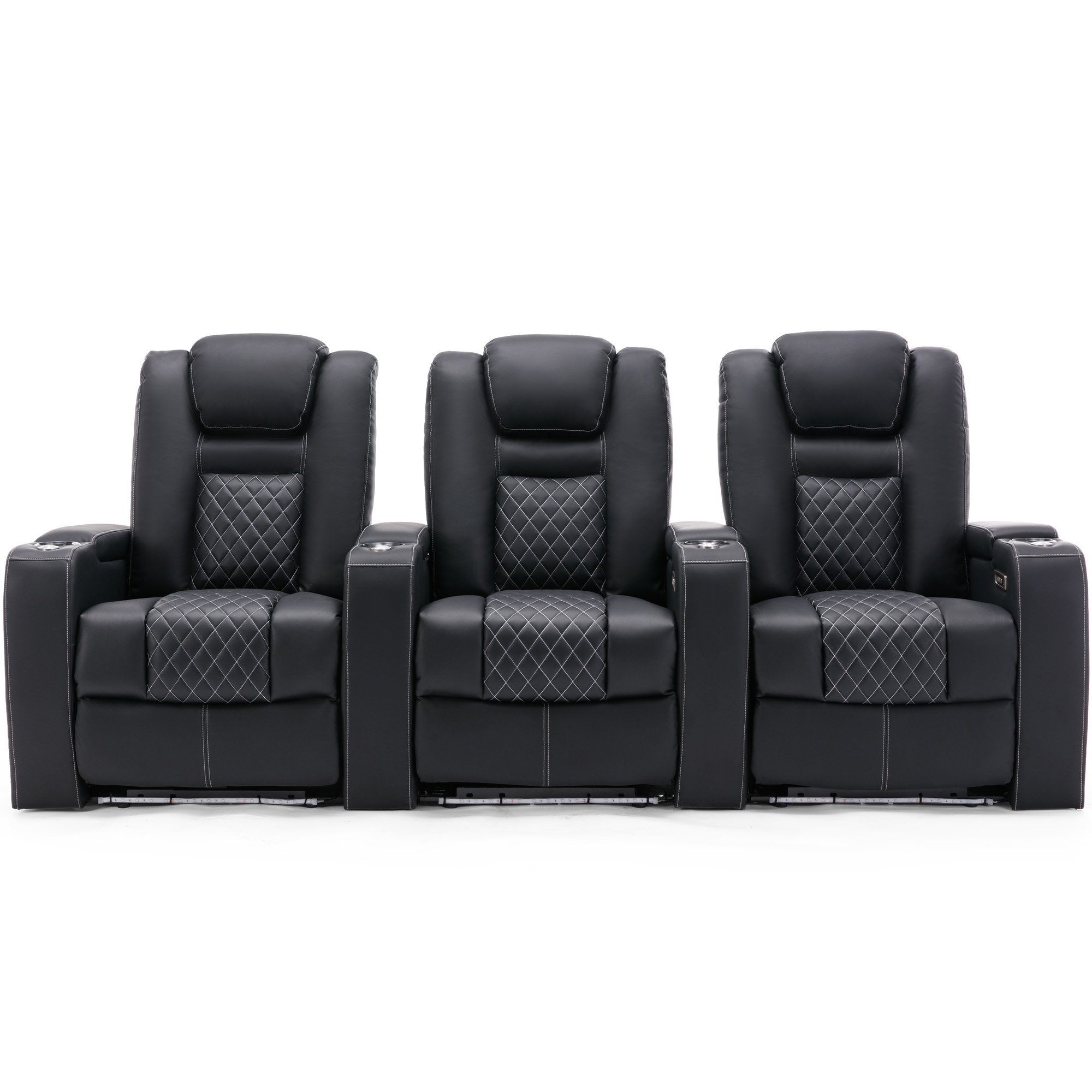 Furniture Online Broadway Electric Recliner 3 Seater Sofa – Black And White - Image 5
