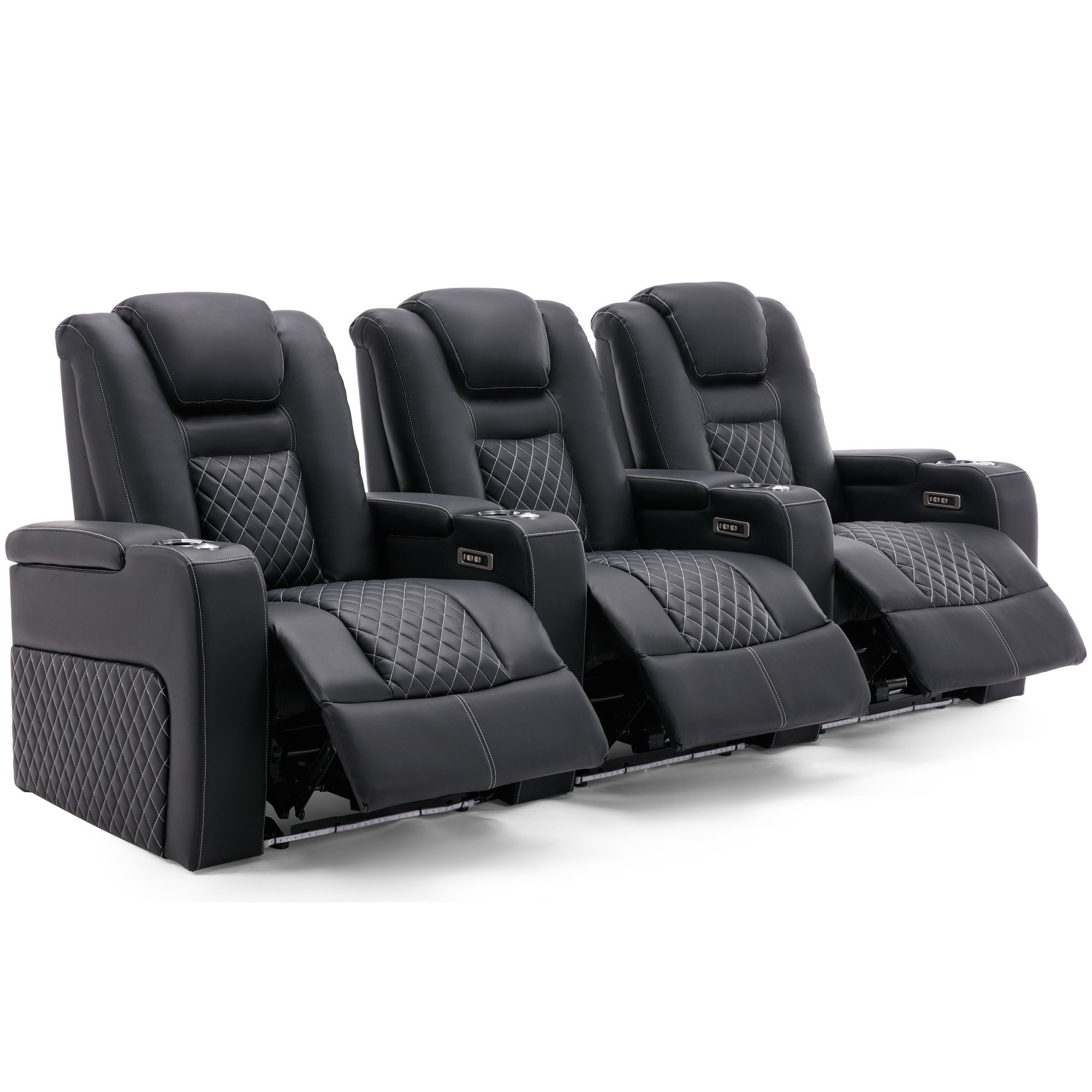 Furniture Online Broadway Electric Recliner 3 Seater Sofa – Black And White - Image 6