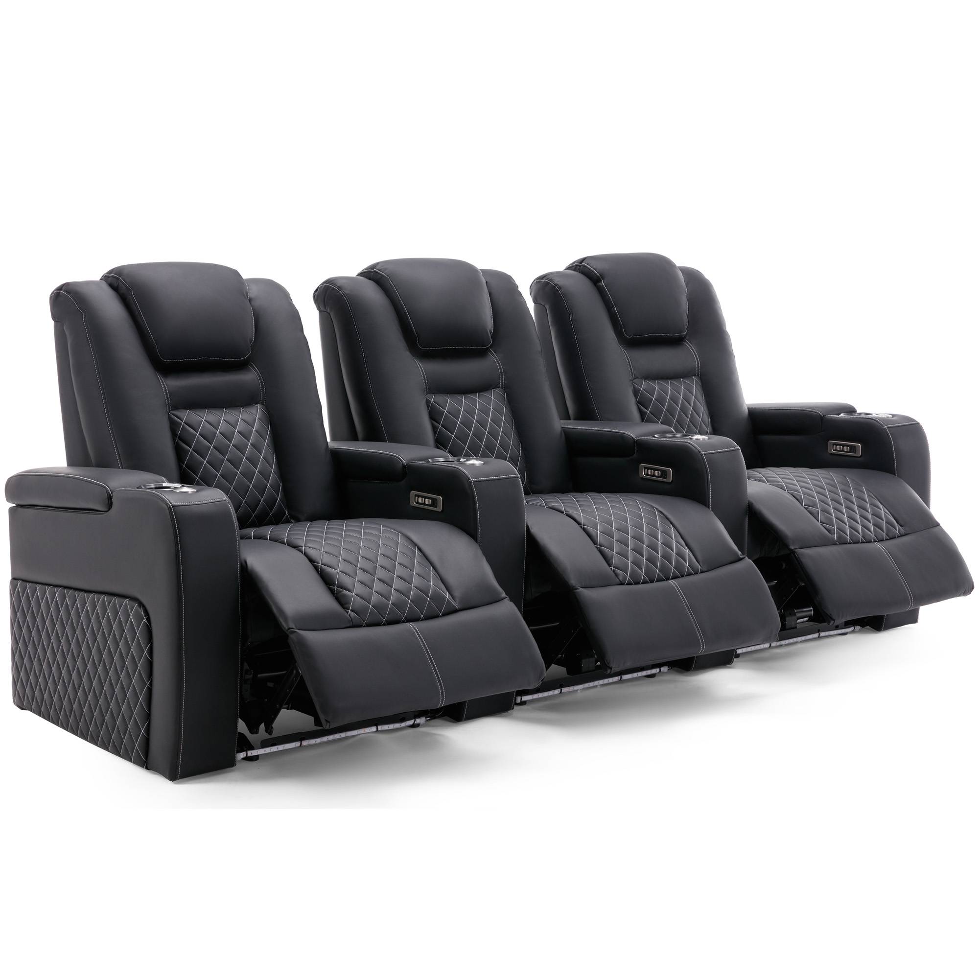 Furniture Online Broadway Electric Recliner 3 Seater Sofa – Black And White - Image 6