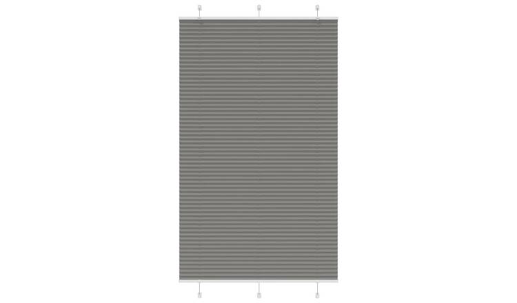 Walplus Polyester Pleated Blind - Anthracite - 115 x 200 cm