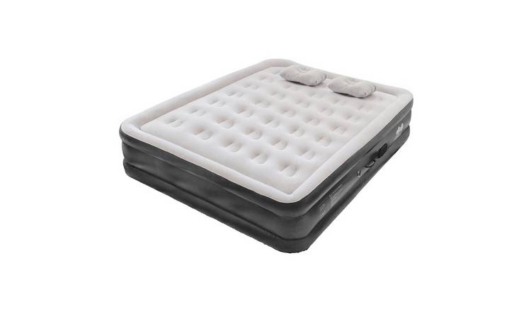 Harbour Housewares King Airbed with Removable Electric Pump - Black/Grey