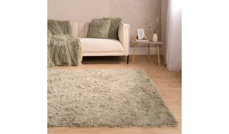 OHS Soft Fluffy Fleece Rug - 80 x 150cm - Sage