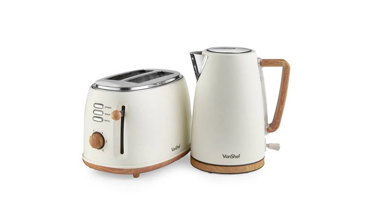VonShef Fika 1.7L/2 Slice Kettle & Toaster Set - Matching Set