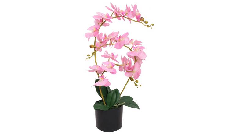 Walplus Artificial Orchid Plant with Pot - Pink - 65 cm