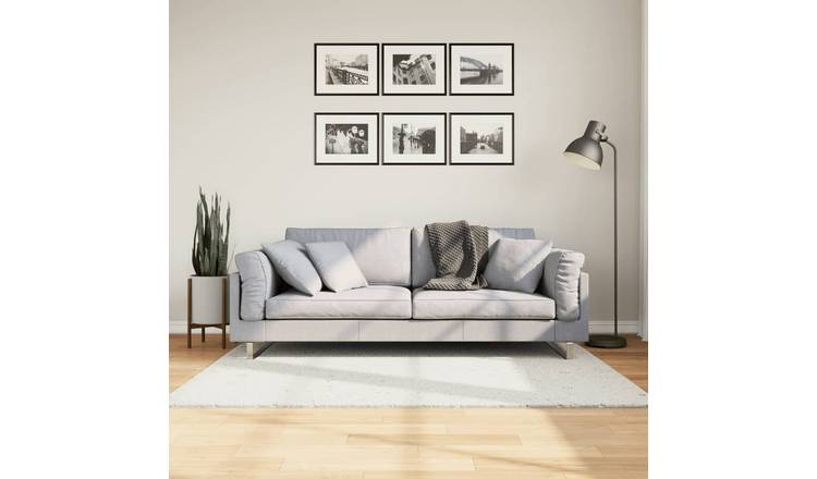 Walplus OVIEDO Polyester 12.5 mm Pile Rug - Cream - 120 x 120 cm