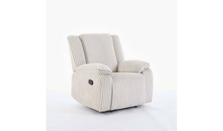 Furniture Online Verona Jumbo Cord Manual Recliner Chair - Beige