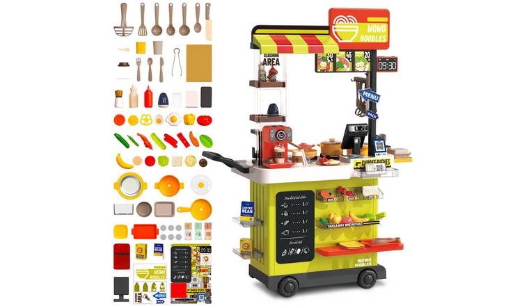 deAO Noodle Shop Play Kitchen Set - Green