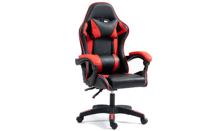 Home Treats Faux Leather Office Gaming Chair - Red