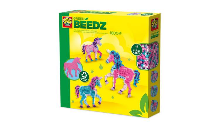 SES Creative Green Beedz Unicorn Iron On Beads Craft Set