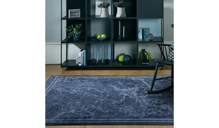 Mega Flooring Blue Modern Abstract Rug - 120 x 180cm