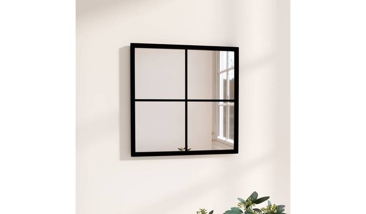 Walplus Glass Wall Mirror - Black - 40 x 40 cm