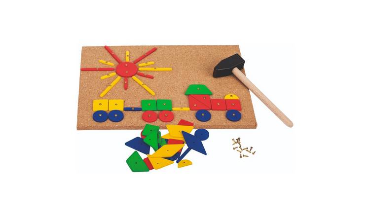 Goki XXL Hammer Nail Game 102 Piece Activity Set