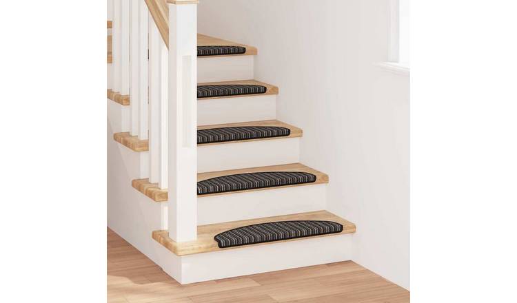 Walplus Pack of 15 Self-Adhesive 7 mm Thick Stair Mats - Anthracite - 65 x 21 cm