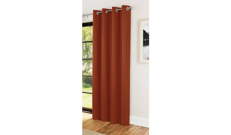Enhanced Living Nightfall Eyelet Single Door Curtain - 168 x 214cm - Orange