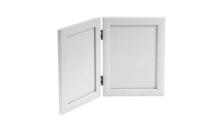 Nicola Spring Folding 2 Photo Frame - 5 x 7" - White