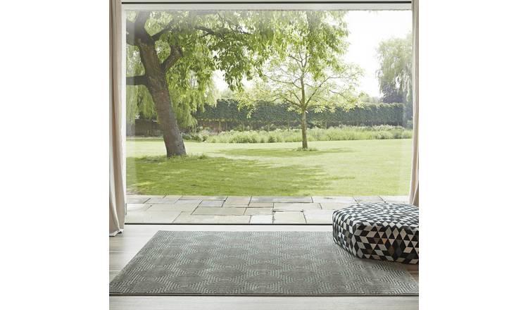 Mega Flooring Grey Modern Geometric Rug - 133 x 195cm