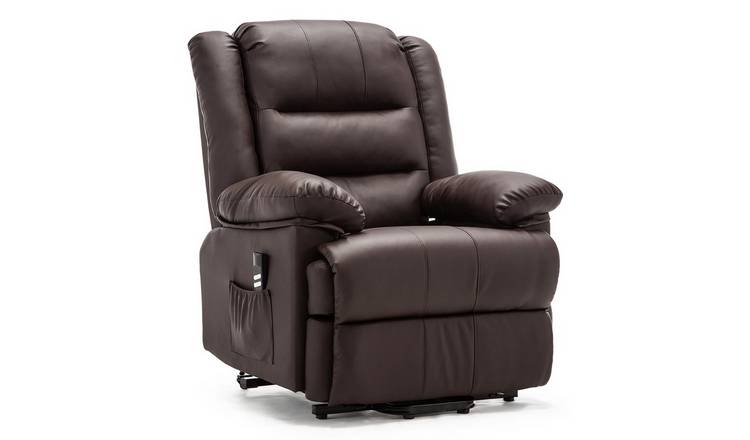 Furniture Online Loxley Electric Rise Recliner Bonded Leather - Brown