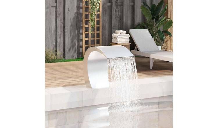 Walplus Stainless Steel Garden Waterfall Pool Fountain - 30 x 60 x 45 cm