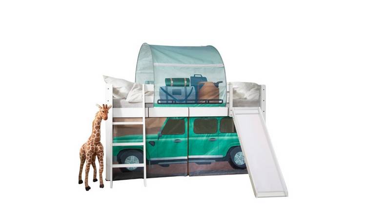 Noa & Nani Moro Midsleeper Cabin Bed With Slide & Safari Overland Off Road Tent