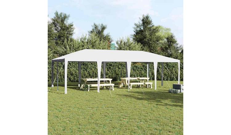 Walplus 8 x 4 m Polyethylene Garden Party Tent - White