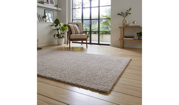 Mega Flooring Beige Modern Plain Rug - 80 x 150cm
