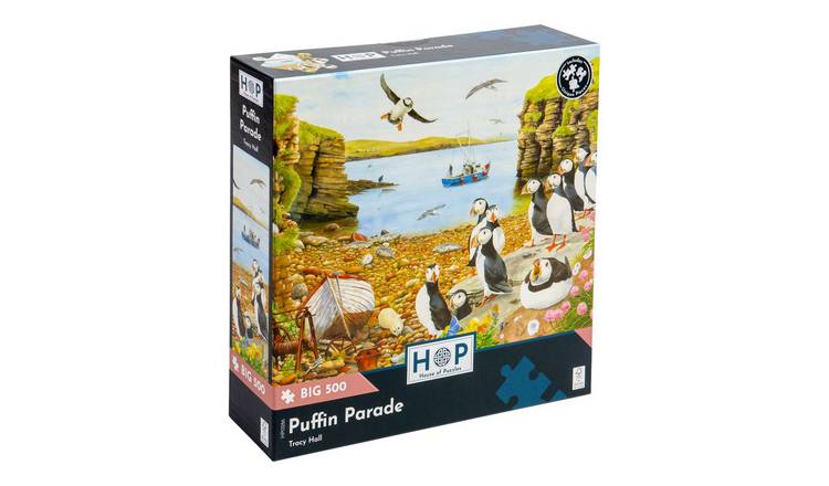 The House of Puzzles Puffin Parade BIG 500 Piece Jigsaw Puzzle