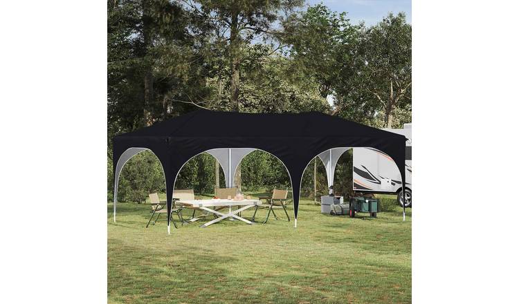 Walplus 575 x 288 x 245 cm Oxford Fabric Garden Pop Up Party Tent - Black