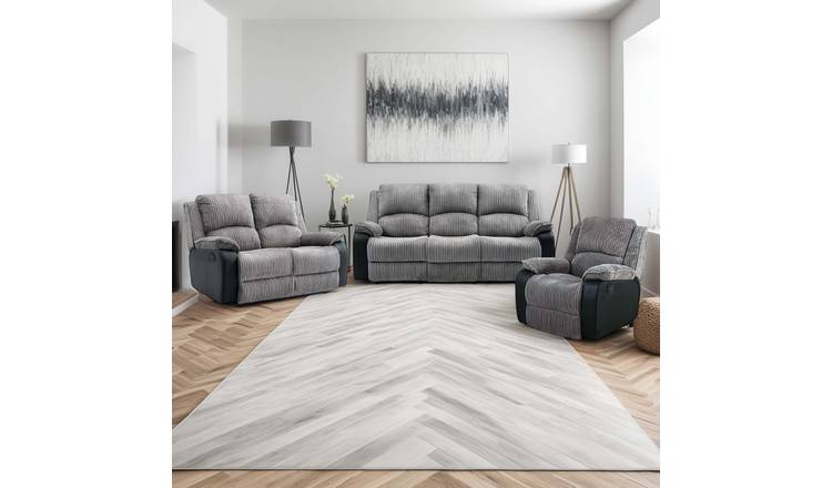Furniture Online Postana Electric Recliner 1+2+3 Seater Sofa Set - Grey