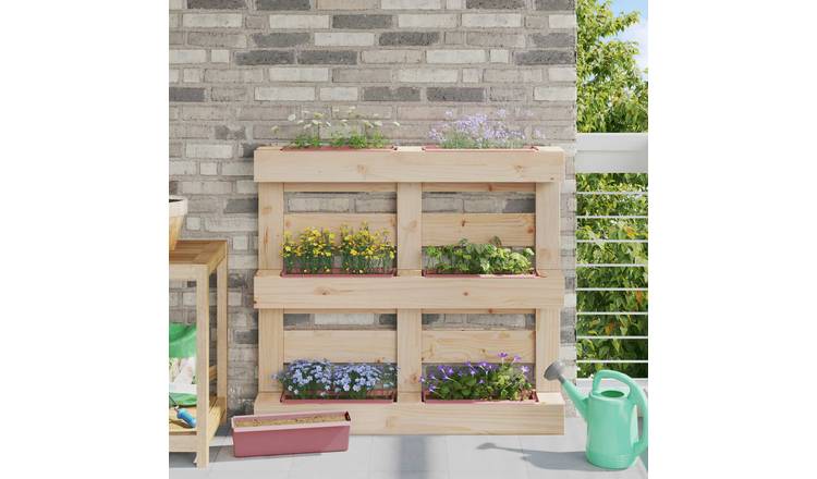 Walplus Pack of 24 Polypropylene Flower Box - Brown - 36 x 13.5 x 9.5 cm