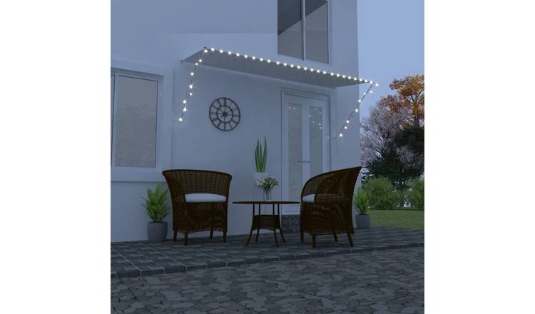 Walplus Electric Polyester Retractable Awning - Cream - 300 x 150 cm