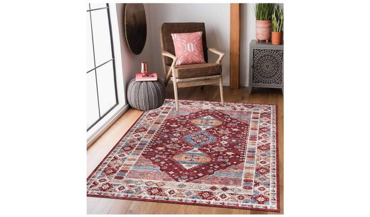 The Rugs Multicoloured Madar Vintage Washable Nonslip Rug - 120 x 160cm