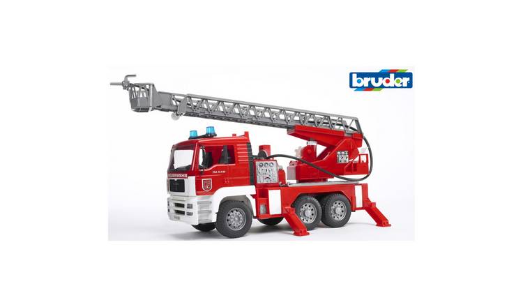 Bruder 1:16 Light and Sound MAN TGA Fire Engine with Ladder and Water Pump - Red