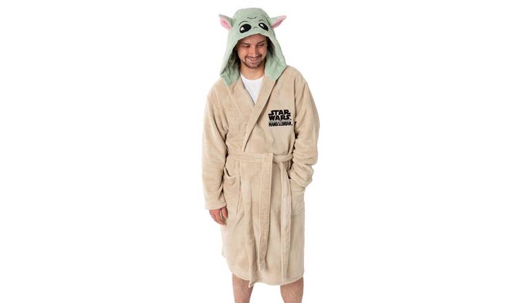 Star Wars Mandalorian Adult Unisex Brown Hooded Bathrobe - XL